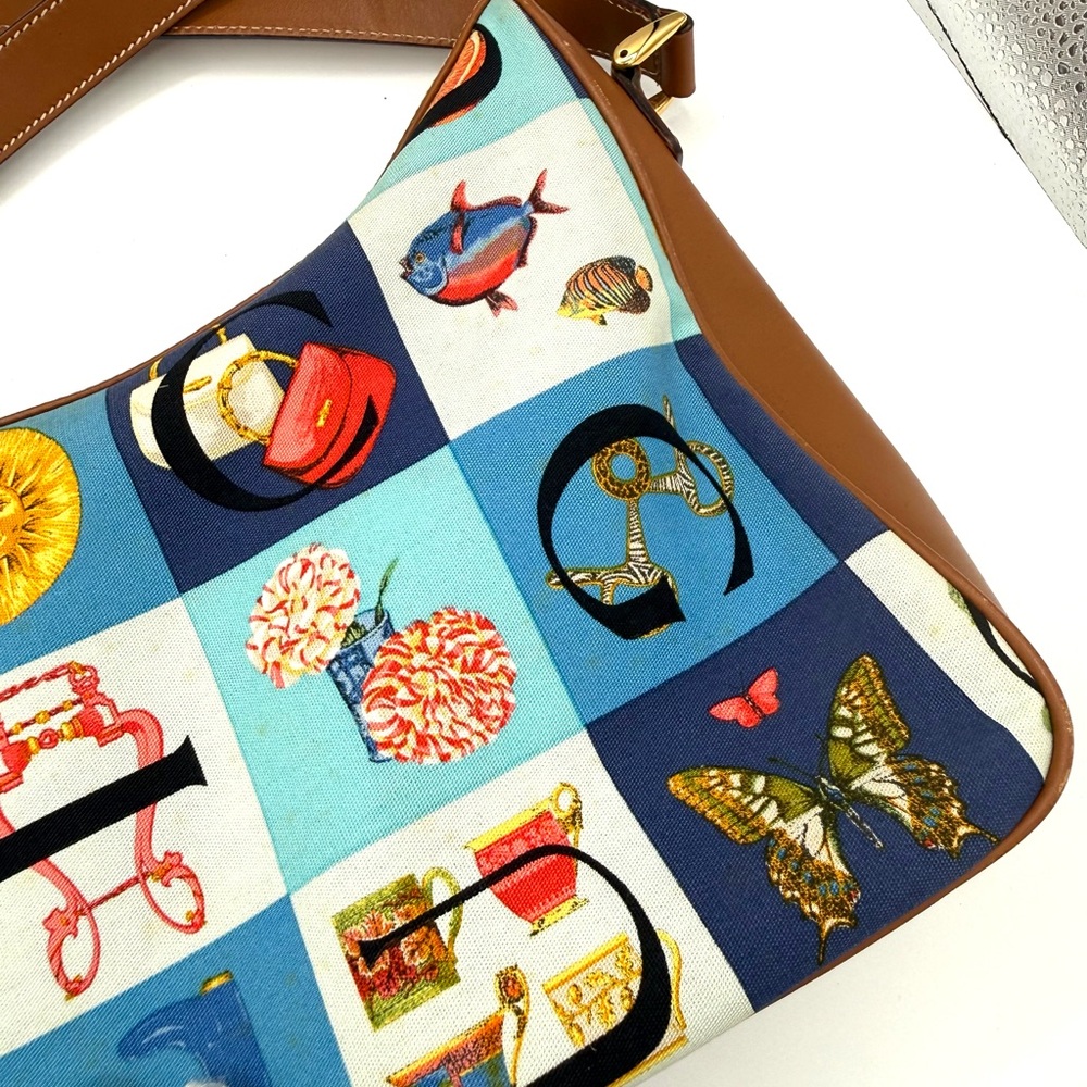 Gucci Alphabet Patchwork Blue Multi Canvas Crossb… - image 3